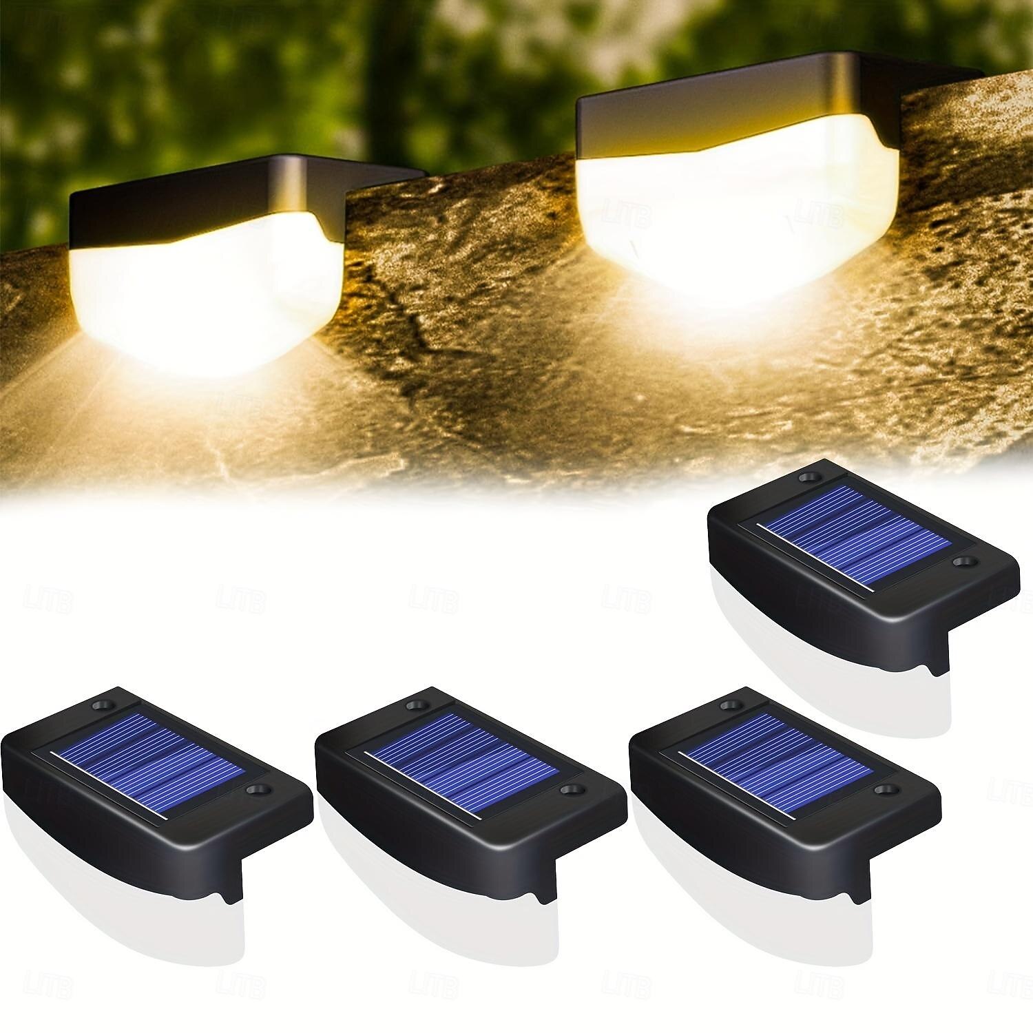 Lampe de marche solaire 1 pièce, lumière de pont solaire étanche pour l'extérieur, lumière de clôture illumine votre cour, lueur d'angle rgb120 de 2025 ? $8.49 –P1