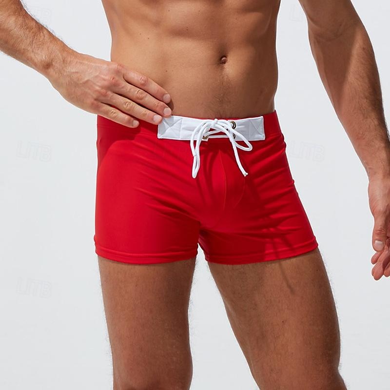 Homens Bermuda de Surf Shorts de Natação Calção Justo de Natação Patchwork Com Cordão Cintura elástica Bloco de cor Conforto Secagem Rápida Curto Feriado Praia Final de semana Moda Casual Branco de 2025 por $17.99 –P17