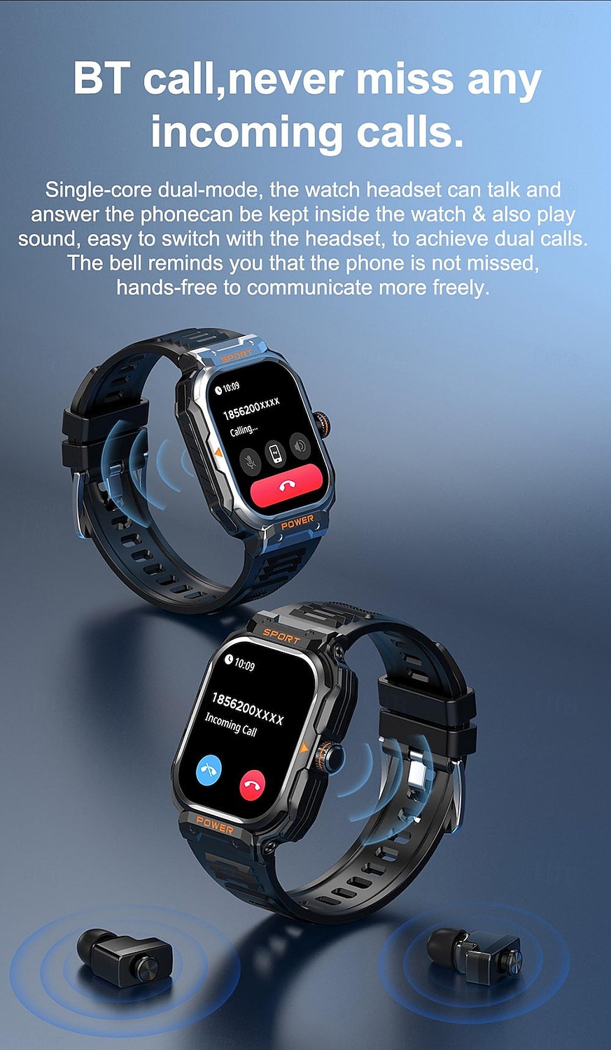 iMosi GT55 Smart Watch 2.01 inch Smartwatch Fitness Running Watch Bluetooth Pedometer Call Reminder Sedentary Reminder Compatible with Android iOS Unisex Long Standby Hands-Free Calls Waterproof IP 67 2026 - $85.99 –P6