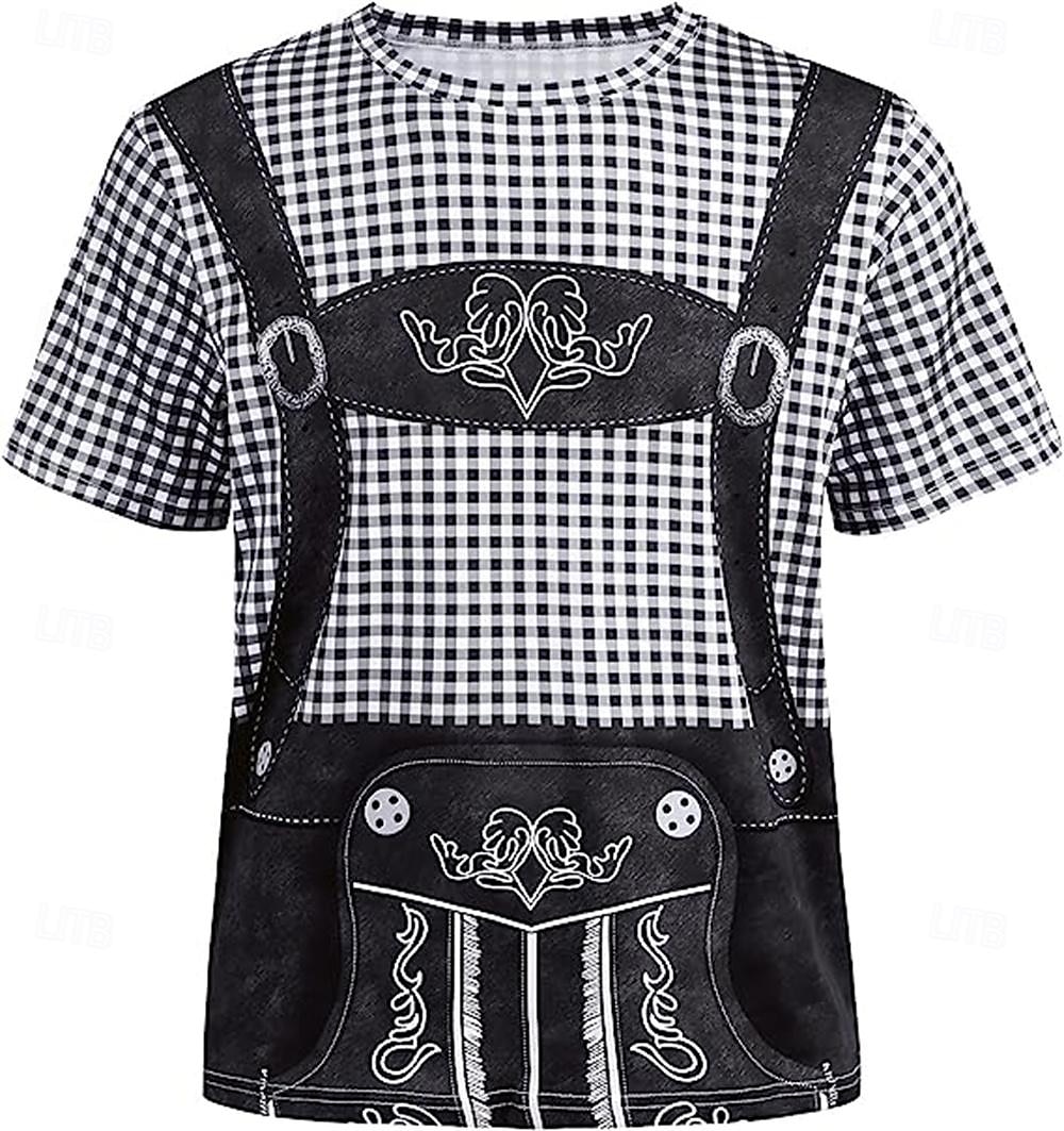T-shirt Lederhosen 3D Bavarese Stile da Strada Corte Grafico per Per uomo Adulti Stampa 3D  per Birra Oktoberfest Feste Casual Quotidiano del 2026 a $17.49 –P15