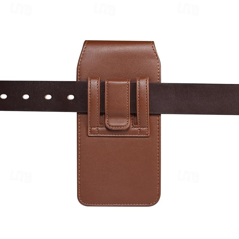 Men Cellphone Loop Holster Case Belt Waist Bag Props PU Leather Purse Phone Wallet Vintage Belt Mobile Phone Protective Sheath 2025 - $18.99 –P10