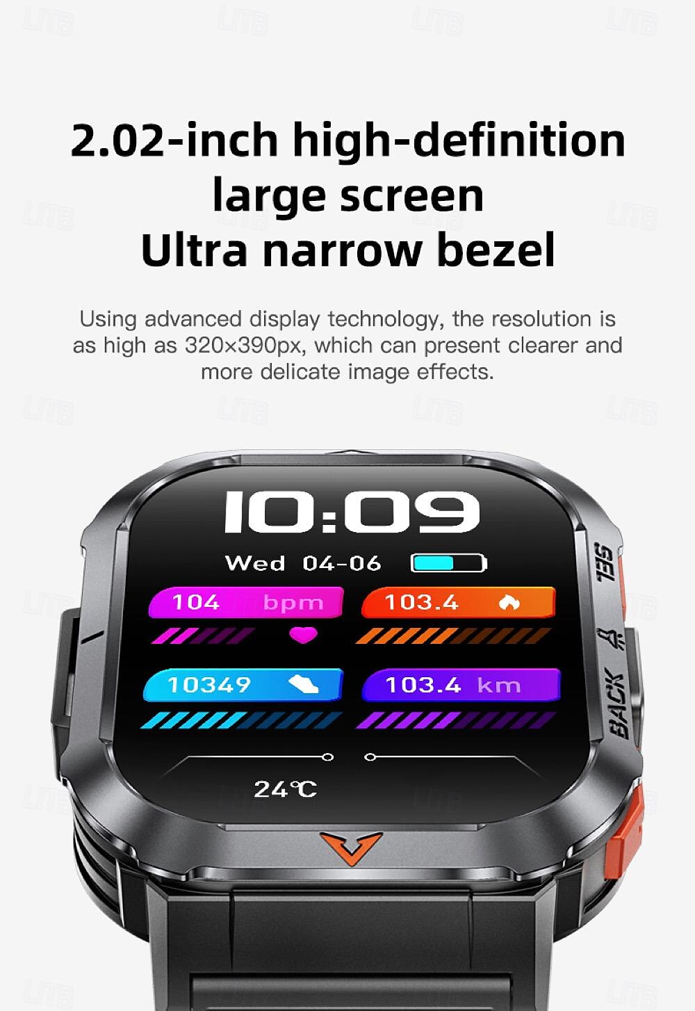 696 S50 Montre intelligente 2.02 pouce Smartwatch Montre Connectée Bluetooth ECG + PPG Podomètre Rappel d'Appel Compatible avec Android iOS Femme Hommes Mode Mains-Libres Rappel de Message IP 67 de 2025 ? $54.99 –P2