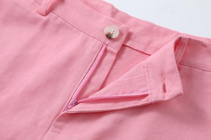 Men's Pink Shorts Shorts Summer Shorts Casual Shorts Buttons Front Pocket Plain Comfort Breathable Short Casual Daily Holiday Fashion Designer Black White 2025 - $19.99 –P4