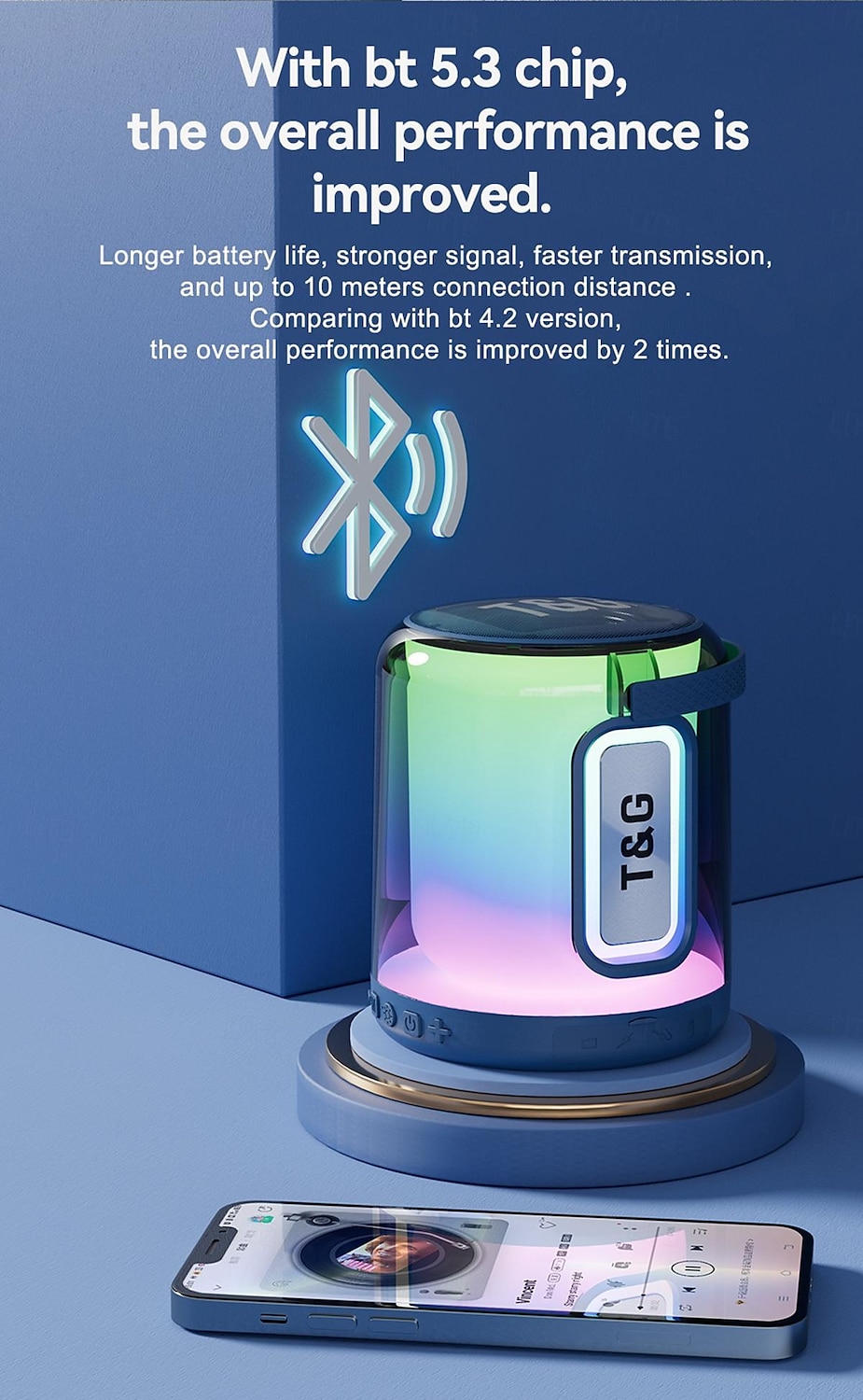 T&G TG376 Bluetooth Speaker Bluetooth LED Light Mini Stereo Sound Speaker For PC Laptop Mobile Phone 2025 - $57.99 –P7