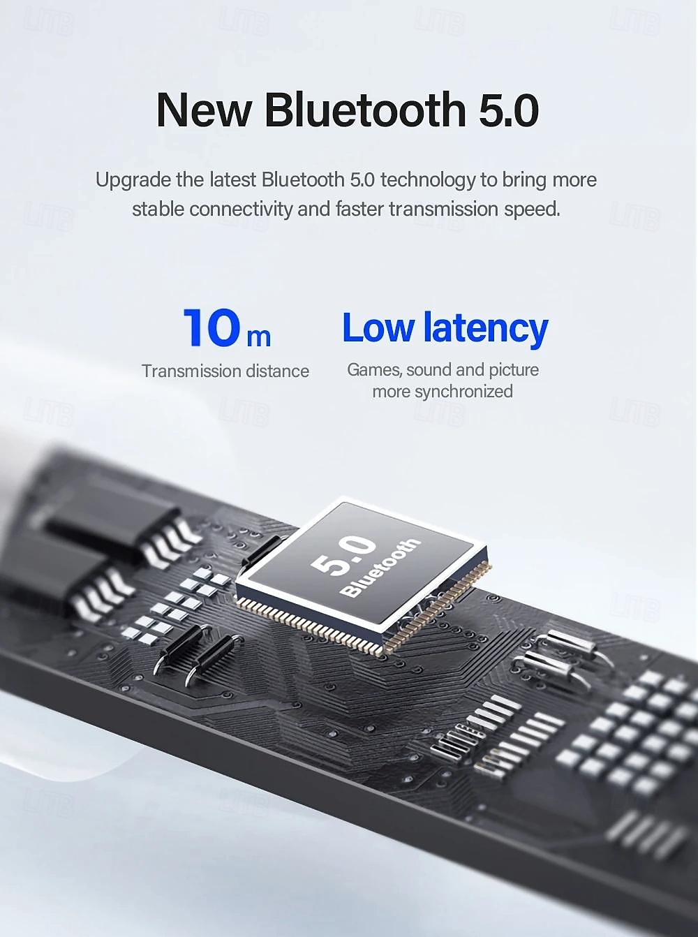 Lenovo LP40 Earphones TWS Wireless Bluetooth 5.0 Earbuds Bass Touch Control Stereo Noise Reduction Long Standby 230mAH 2025 - GBP £11.45 –P11