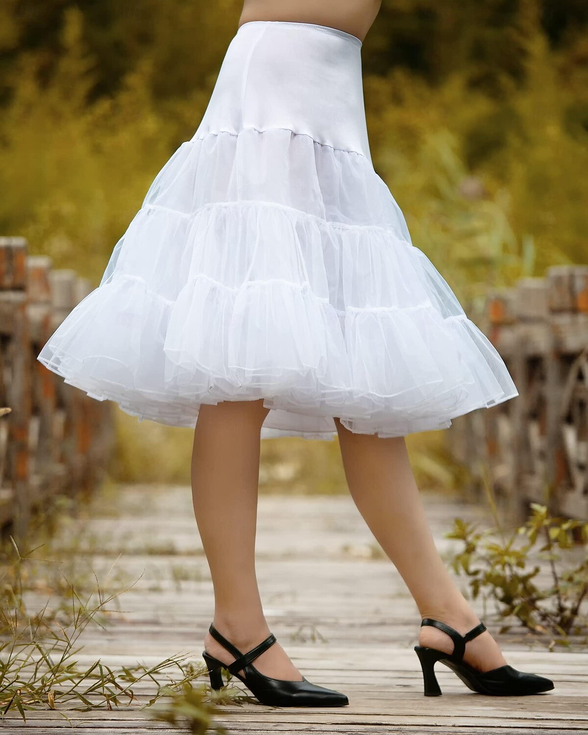 Princess Lolita 1950s Knee Length Petticoat Hoop Skirt Tutu Under Skirt Solid Colored Women's Bachelorette Party Petticoat 2025 - $20.99 –P15