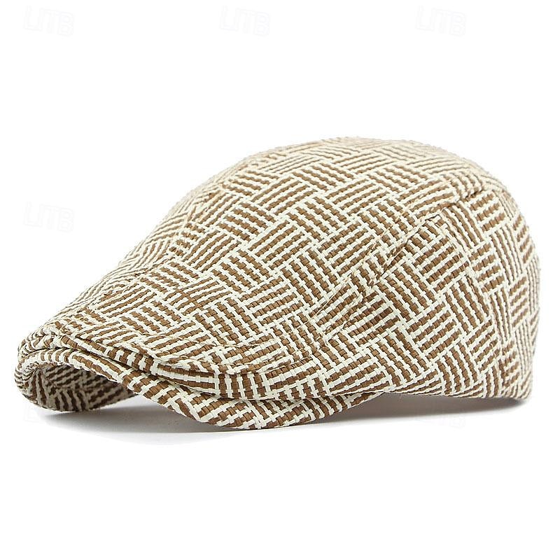 Men's Flat Cap Ascot Hat Newsboy Hat Camel Brown Polyester Fashion Casual Street Daily Plain Adjustable Sunscreen Breathable 2026 - $13.49 –P8