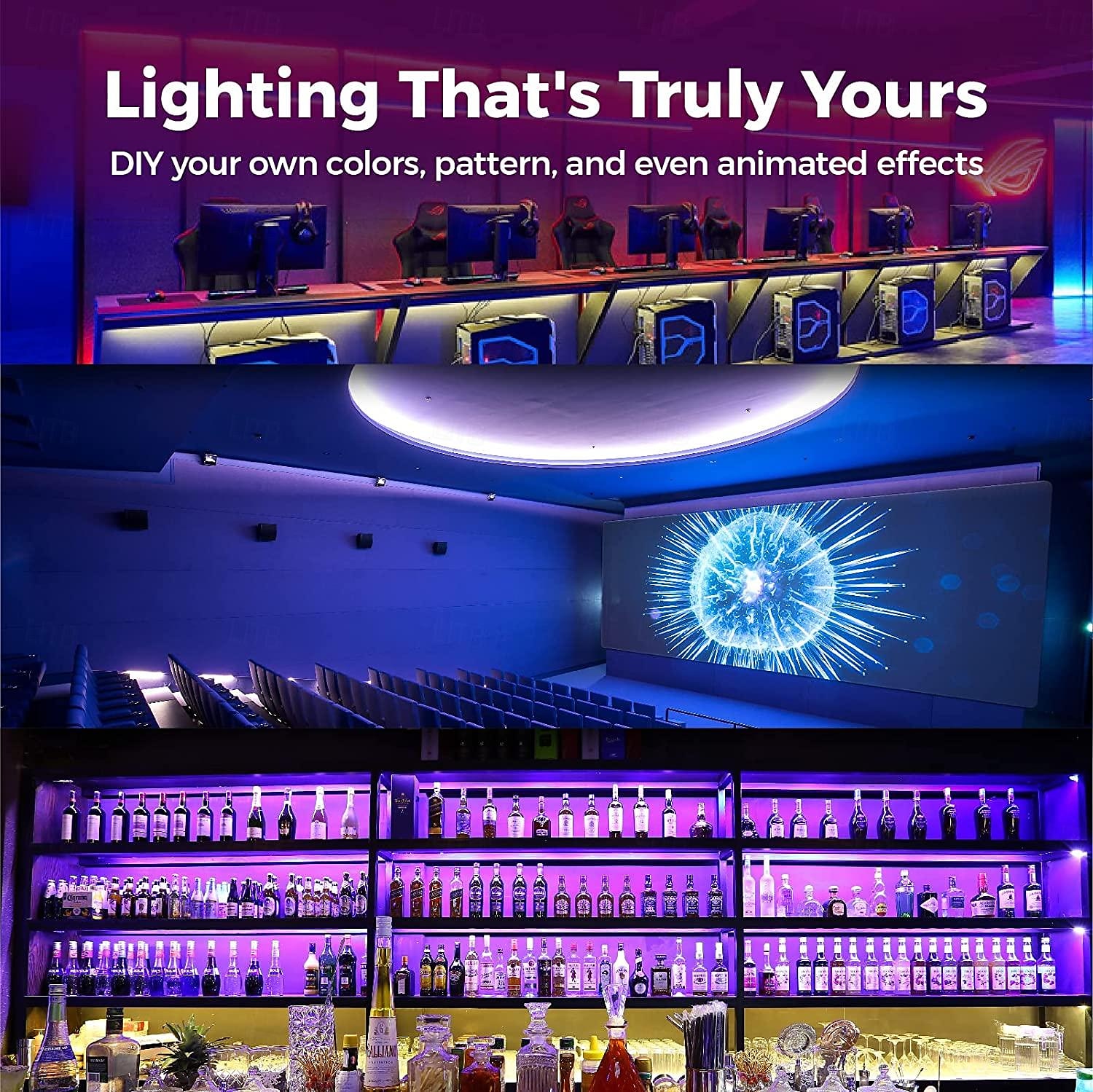 Waterproof RGB Neon Light WS2811 LED Light Bar Neon Light 2-5M Addressable RGB Rainbow LED Pixel Light Bar DC12V Including Power Supply and RF 17key Controller Applicable to DIY LED Neon Sign Art Wall Decoration Lighting 2025 - $37.99 –P5