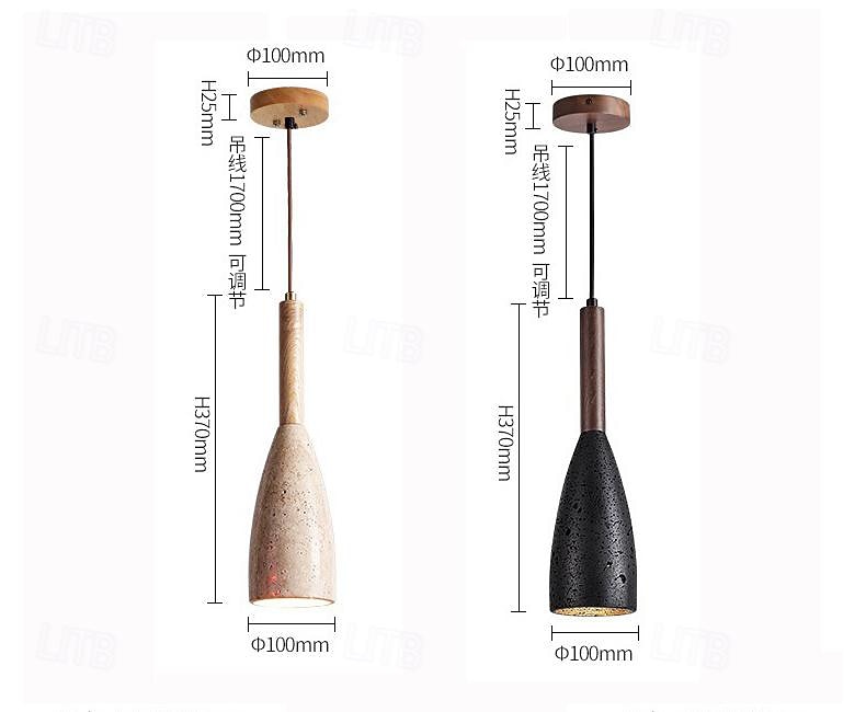 LED Pendant Light Minimlist  Stone Nordic Hanging Light 1-Light 10 cm Bedroom Dining Room 110-240V 2026 - $279.99 –P7