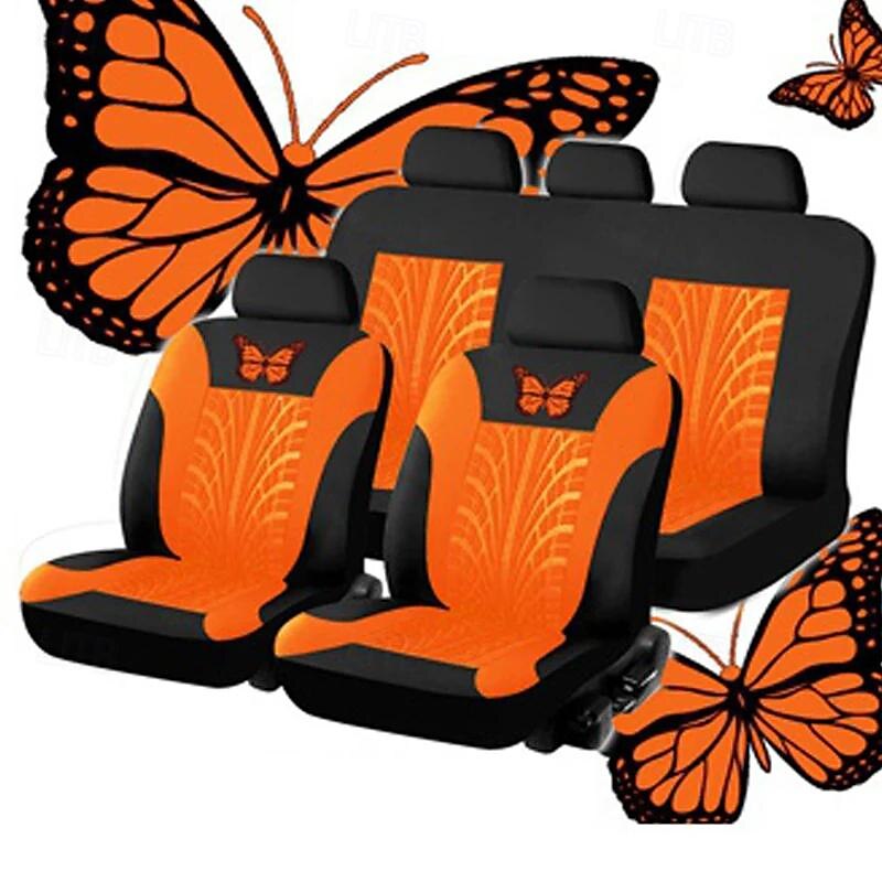 Fyautoper novas capas de assento de carro de 5/2 lugares com padrão absoluto bordado universal tecido respirável airbag seguro suv assento protetor acessórios de 2025 por $41.99 –P9