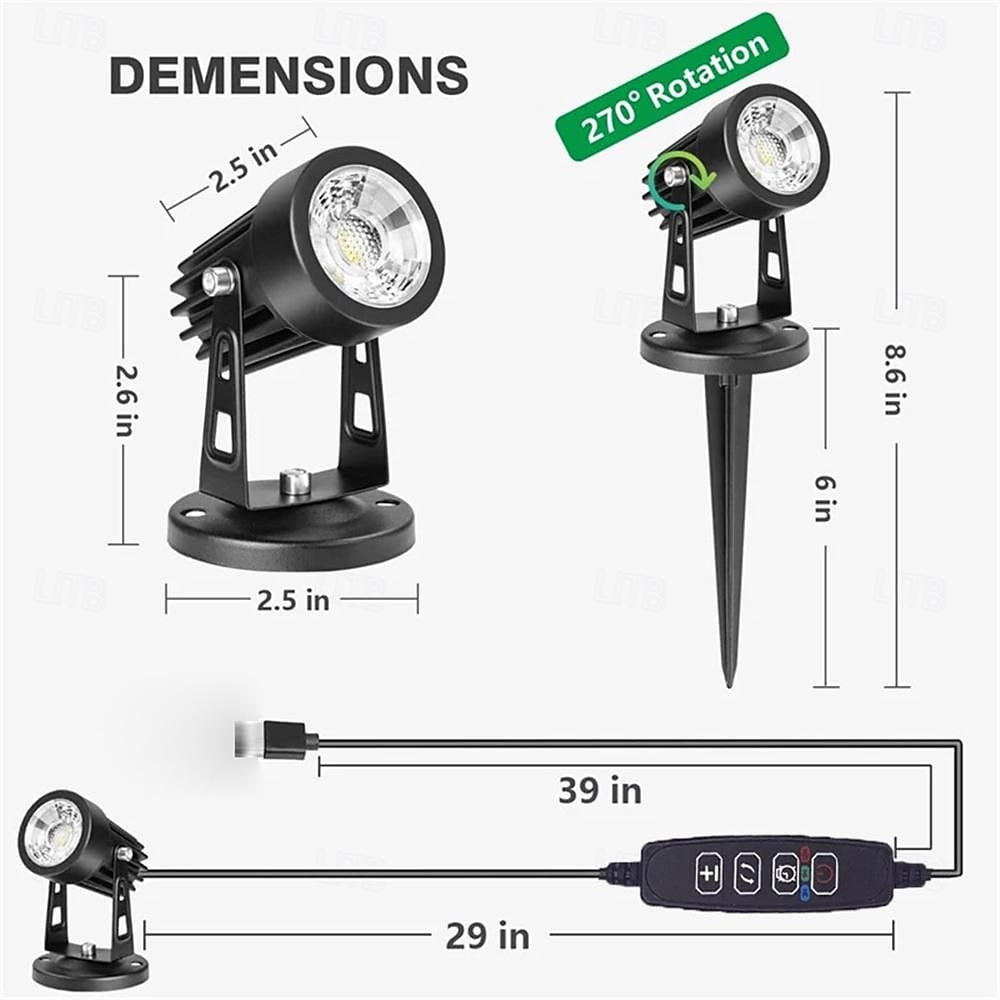 led-spot licht usb-interface dimmen kleuraanpassing getimede spotlight warm licht wit licht neutraal licht projectielicht kamerplant verlichting decoratie sfeer licht plant landschap decoratie licht 2025 - $26.99 –P1