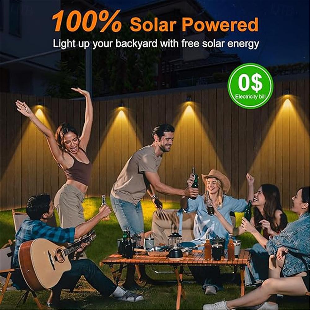 Modern Minimalist Solar Wall Washing Light, Sloar Step Stair Light Waterproof Courtyard Deck Light Garden Exterior Wall Outdoor Decor Solar Fence Lamp Garden courtyard lighting 1PC 2026 - $19.49 –P7