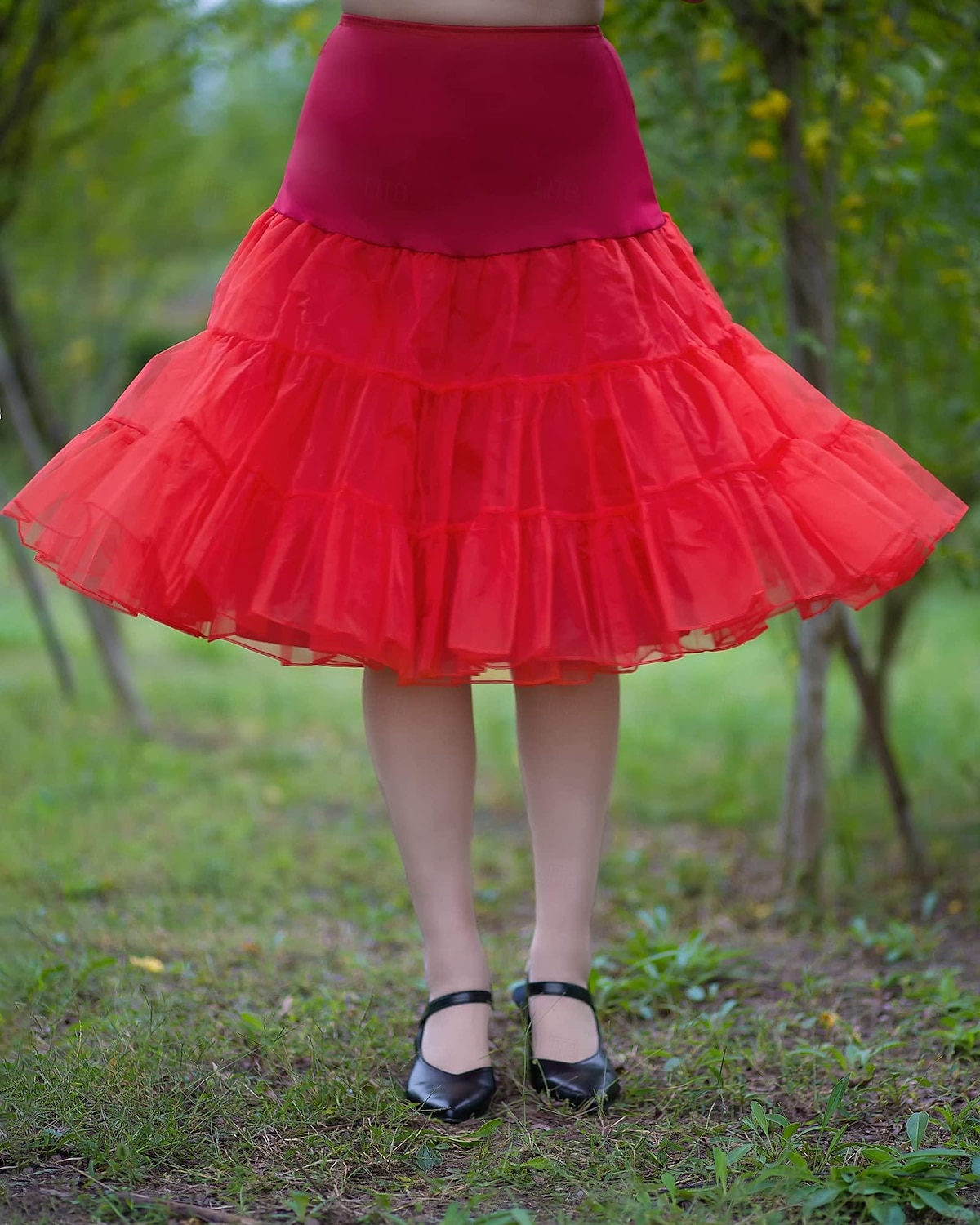 Princess Lolita 1950s Knee Length Petticoat Hoop Skirt Tutu Under Skirt Solid Colored Women's Bachelorette Party Petticoat 2025 - $20.99 –P4