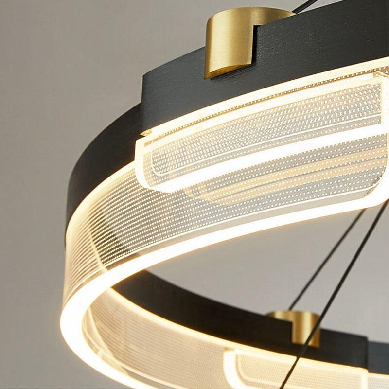 pandantiv led 1/2 lumina 40/60/80 cm forma sticla transparenta cu design elegant finisaje vopsite stil nordic modern 85-265v reglabil doar cu telecomanda 2025 - $1443.01 –P4