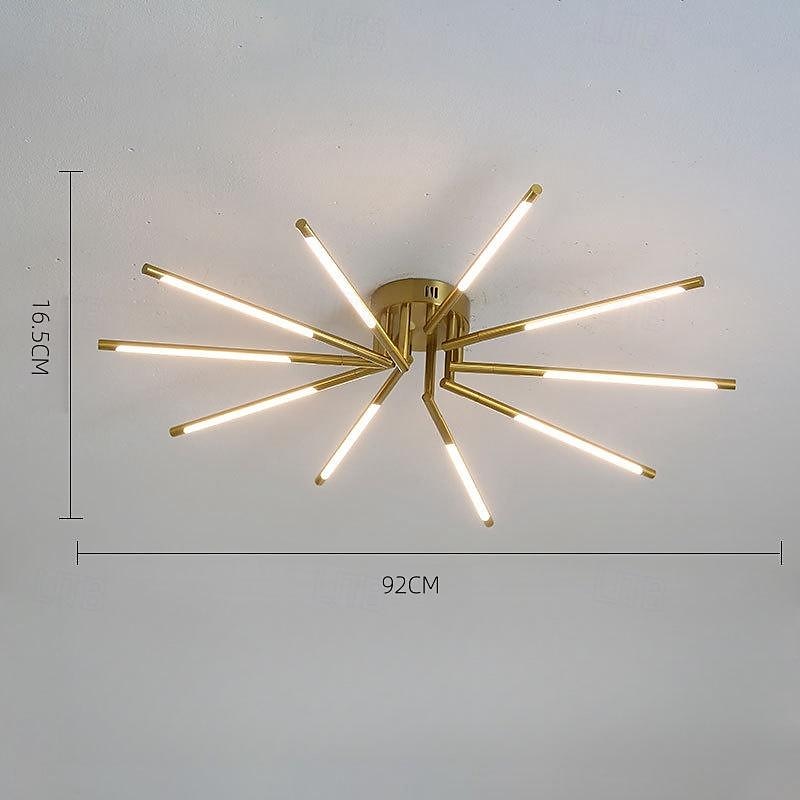 πολυέλαιος οροφής led 13,5cm 8/10/12 κεφαλής ρυθμιζόμενος με ρυθμιζόμενο μεταλλικό επιμεταλλωμένο/βαμμένο φινίρισμα μοντέρνο σκανδιναβικό στυλ υπνοδωμάτιο σαλονιού 110-240v 38/64/80w μόνο με 2025 - $215.99 –P15