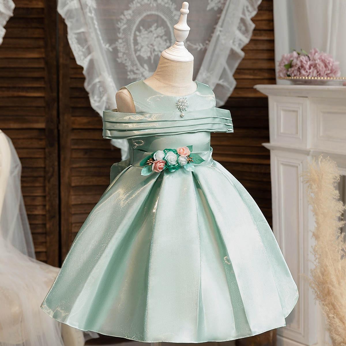 Děti Dívčí Šaty Šaty na párty Pevná barva Bez rukávů Výkon Zvláštní příležitosti Nabírané šaty Denní Princeznovské Polyester Midi Bruslařské šaty Léto Jaro 2-12 let Více barev Světle zelená Světl 2025 - $26.99 –P8