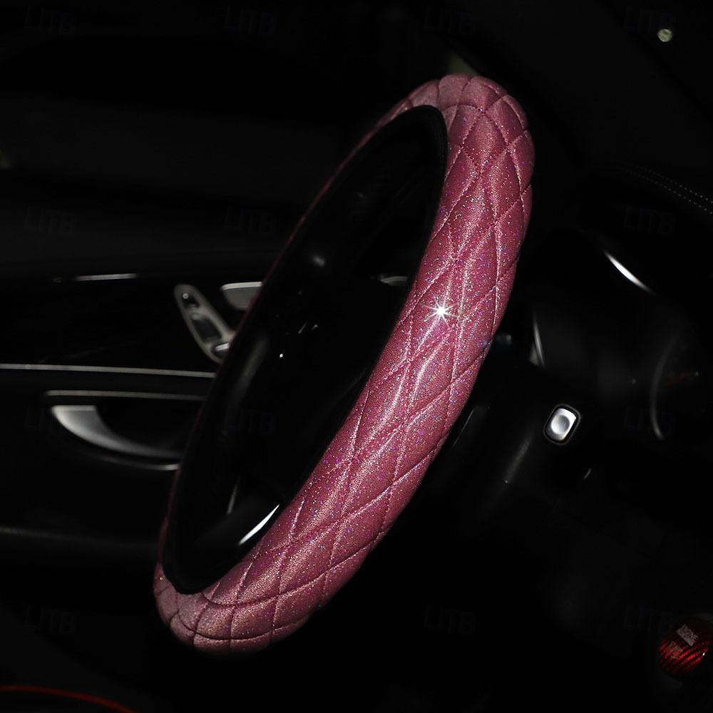 FYAUTOPER Car steering wheel cover new flash gold quilted three-dimensional without inner ring tightness 1 PCS 2025 - $10.99 –P1