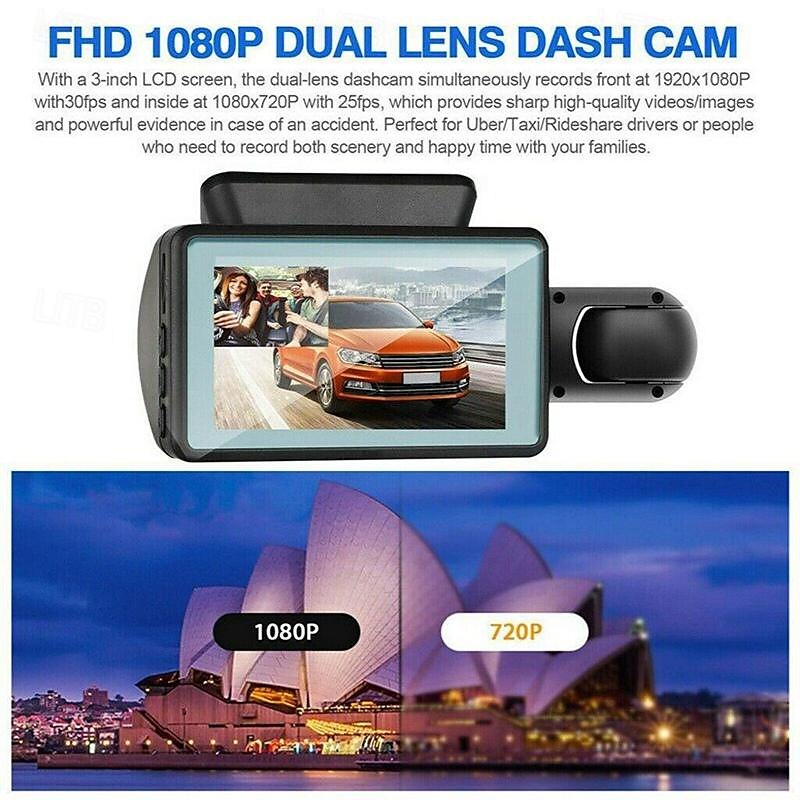 2025年 A68 1080p 新デザイン / HD / 360°監視 車のDVR 150度 広角の 3 インチ IPS ダッシュカム とともに ナイトビジョン / G-Sensor / モーションセンサー 4 赤外線LED カーレコーダー コレクション – $41.99 –P6