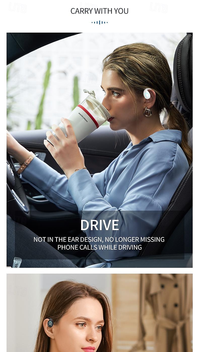 iMosi MK9 True Wireless Headphones TWS Earbuds Ear Hook Bluetooth 5.3 Sports Ergonomic Design Built-in Mic for Apple Samsung Huawei Xiaomi MI  Everyday Use Mobile Phone Travel Entertainment Car 2025 - $15.99 –P10