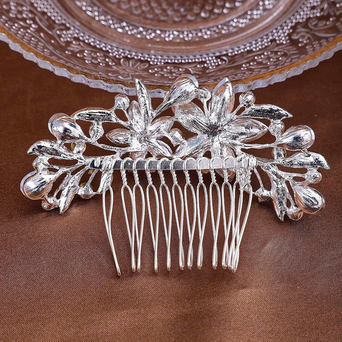 Hårkamper Hodepryd Strass Legering Bryllup cocktail Elegant Luksus Med Rhinsten Krystalldetaljer Hodeplagg Hodeplagg 2025 - $11.99 –P2