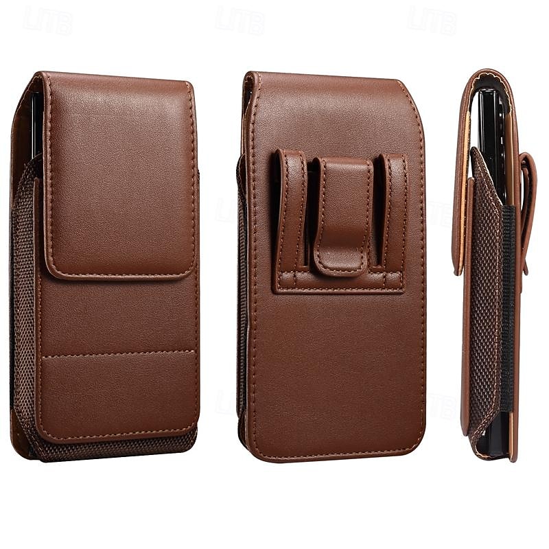 Men Cellphone Loop Holster Case Belt Waist Bag Props PU Leather Purse Phone Wallet Vintage Belt Mobile Phone Protective Sheath 2025 - $18.99 –P16