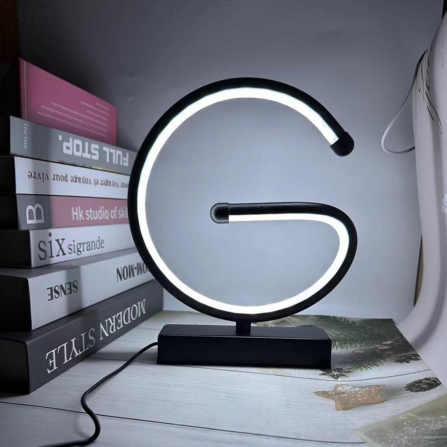lampada da tavolo a led usb controllo touch curva - lampada da tavolo moderna a spirale lampada da comodino con 3 colori di luci a led del 2025 a $30.99 –P2