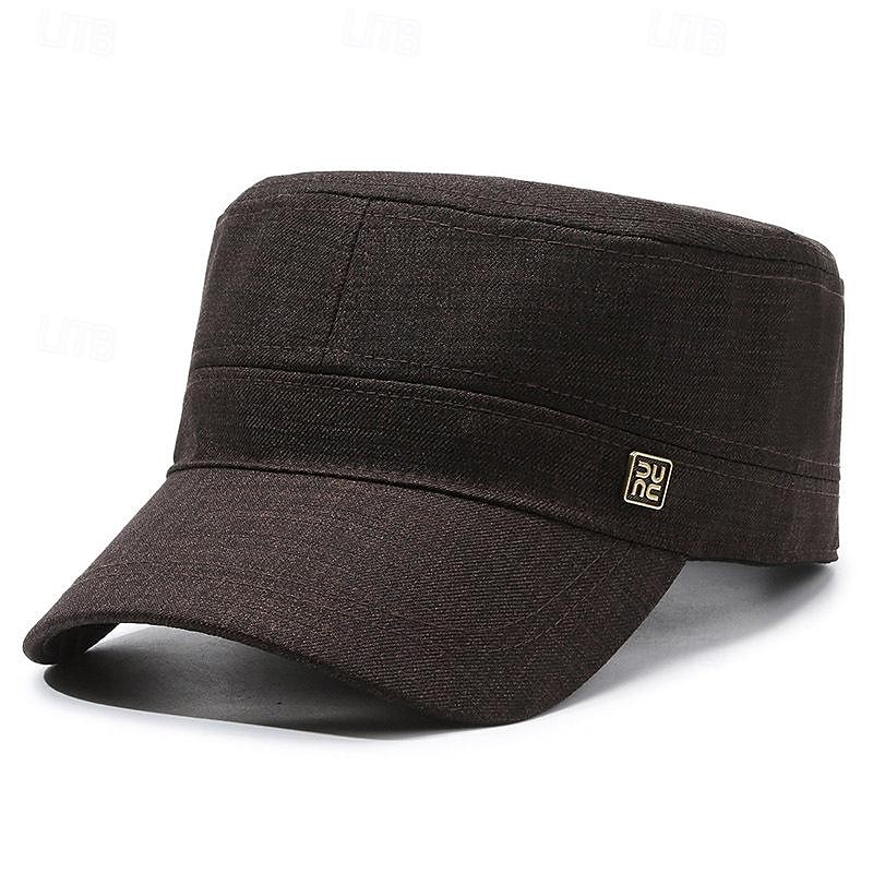 Pánské Unisex PLacatá čepice Kšiltovka Vojenská čepice Kadetský klobouk Černá Námořnická modř Polyester Vinobraní Módní Na běžné nošení ulice Denní Bez vzoru Nastavitelná Prodyšné 2025 - $6.49 –P5