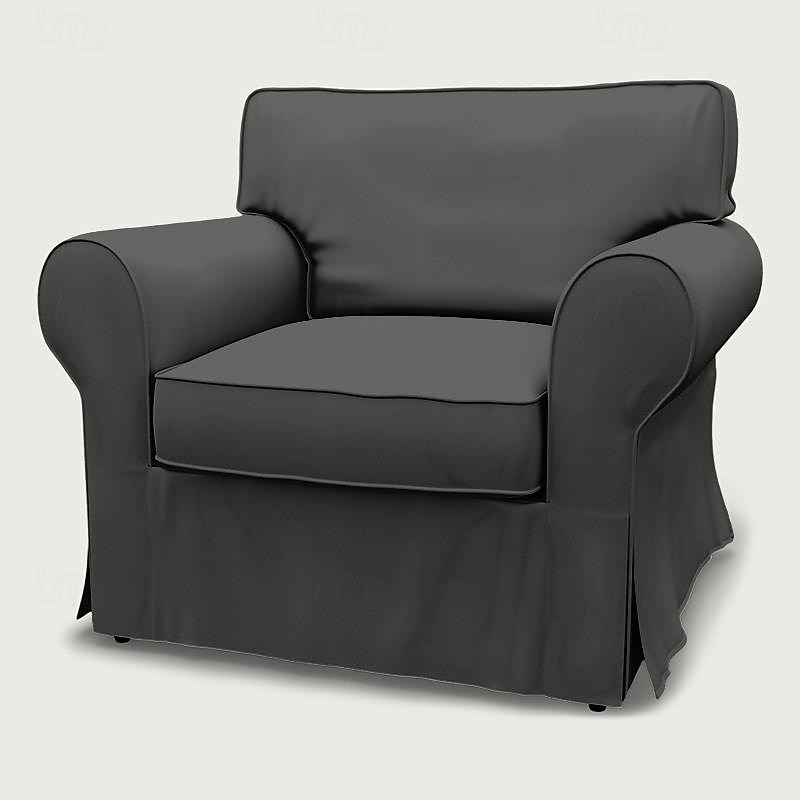 1-sits bomullstwill fåtöljöverdrag regular fit med pipings maskintvättbart 2025 - $153.99 –P5