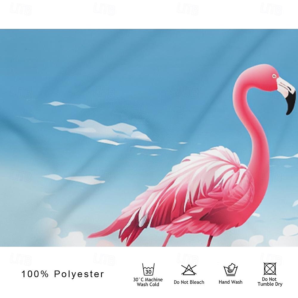 Kentucky Derby Miesten Flamingo Havaijilaiset poolopaidat Golfpaita Lyhythihainen Poolopaidat Kauluspaidat Ranta-asut Lomavaatteet Trooppiset vaatteet Juhla-asut Napit 3D-tulostus Kevät kesä Sininen 2025 - $22.99 –P3