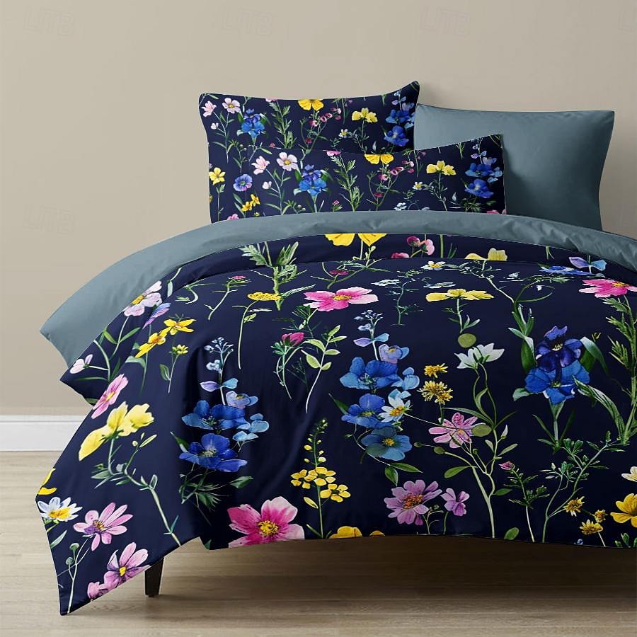 Planta flores capa de edredão conjunto de cama conjunto de 2 peças conjunto de 3 peças leve macio curto pelúcia engrossado feltro conjunto de cama quadrada de 2025 por $60.99 –P20