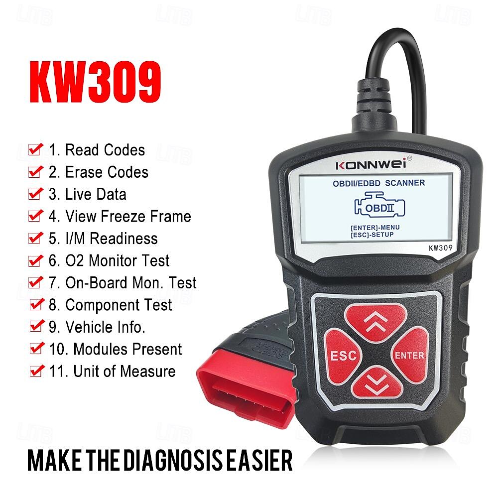 fyautoper kw309 v309 v310 ms309 считыватель кодов сканер obd2 автомобильные сканеры неисправностей 2025 - $49.99 –P14