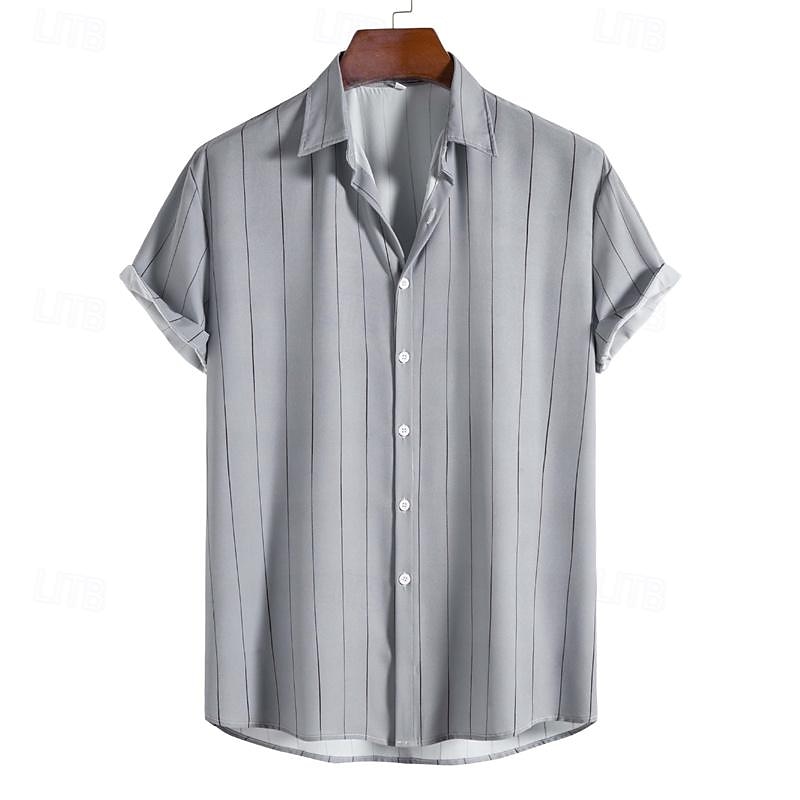 Homme Chemise Chemise d'été Chemise Décontractée Chemise de Plage Chemise Boutonnée Chemises à rayures Noir Blanche Vert Manche Courte Rayures Col Rabattu Vêtements de rue Vacances Vêtement Tenue de 2026 ? $23.99 –P4