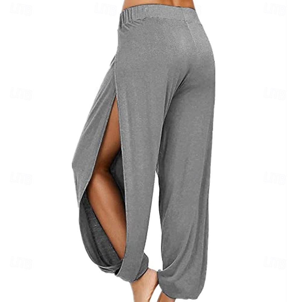 Women's EU / US Size Active Baggy Pants Harem Pants Hippie Buddha Pants Full Length High Waist Solid Colored Hole Moisture Wicking Soft Comfortable Sport Casual Daily anthracite Summer All Seasons 2025 - $17.99 –P8