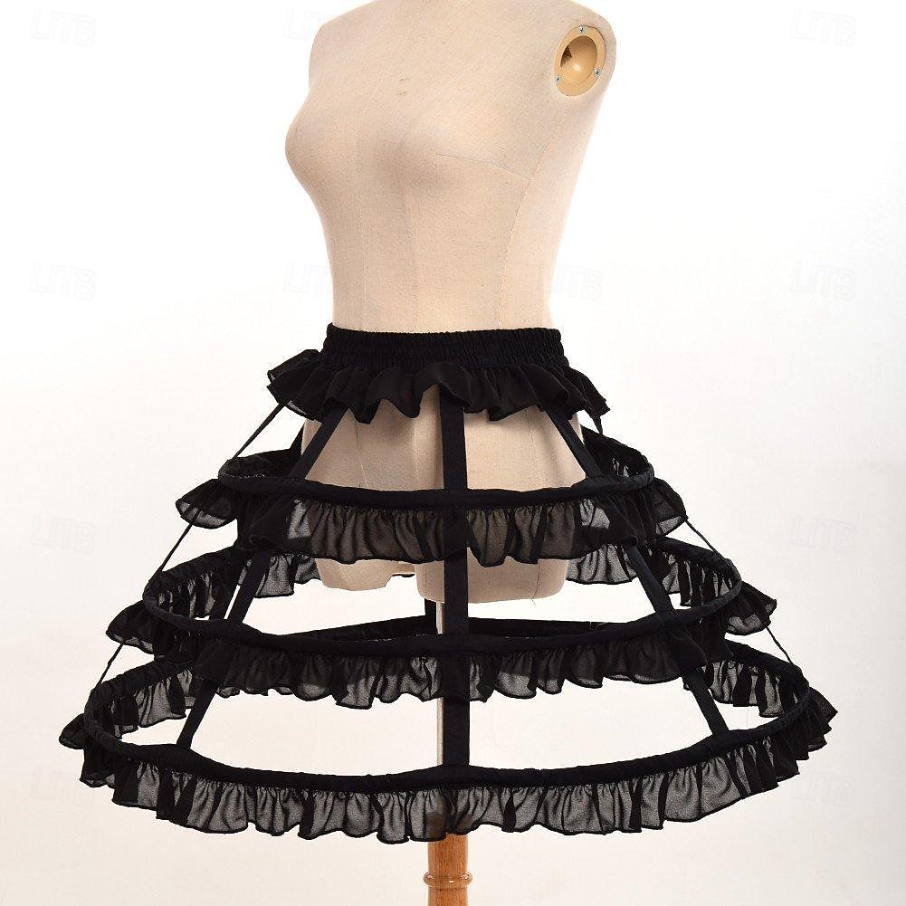 Cosplay Lolita Knelengde Underskjørt crinoline travelhet Prinsesse Kostyme Dame Maskerade Fest Utdrikningslag Voksne Underskjørt 2026 - $34.99 –P9
