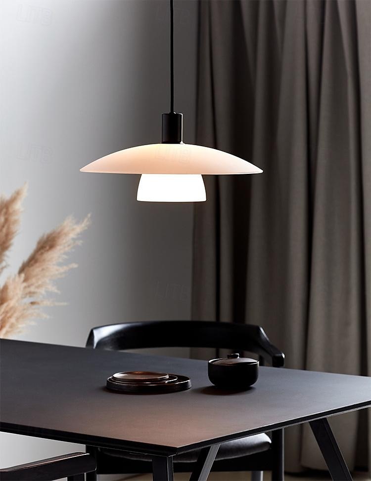 luminária pendente led 1 luz 30/40 cm formato de vidro transparente com design elegante acabamentos pintados estilo nórdico moderno 110-240v de 2025 por $185.99 –P7
