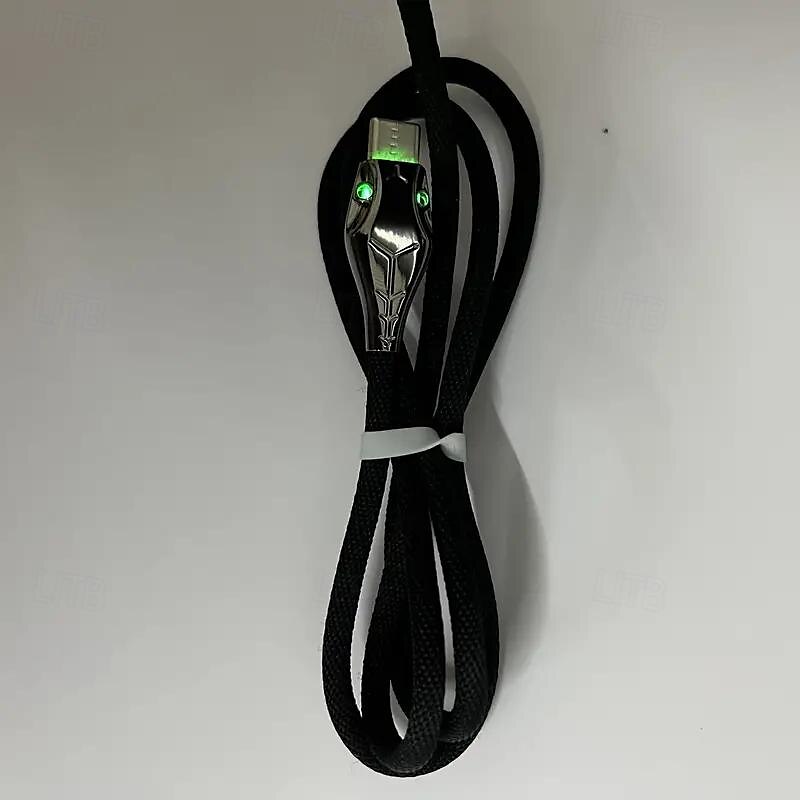 Kabel do transmisji danych lampy typu Snakehead ze stopu cynku o mocy 100 W nadaje się do kabla do szybkiego ładowania danych typu C Black Mamba 5a 2025 - $15.99 –P3