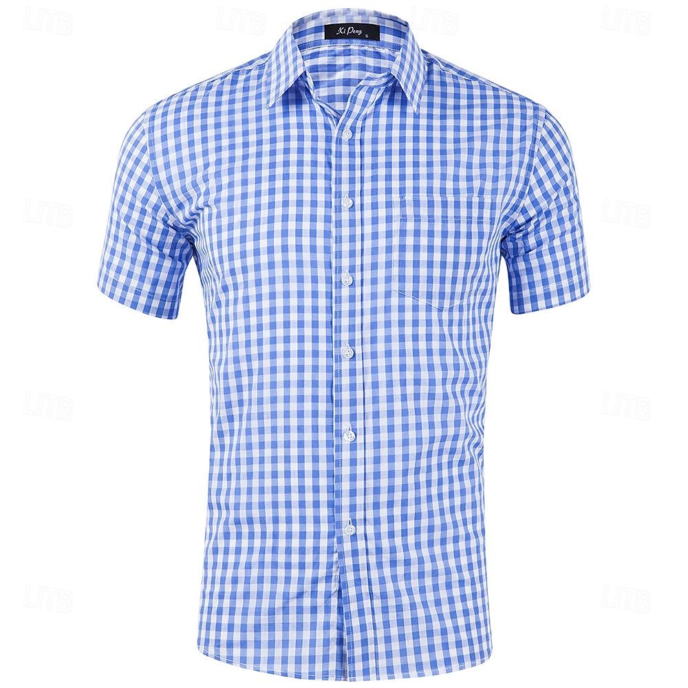 Oktoberfest Hemd Gingham overhemd Beiers Duits München Weiden Voor heren Doek in traditionele stijl 2025 - $32.99 –P17