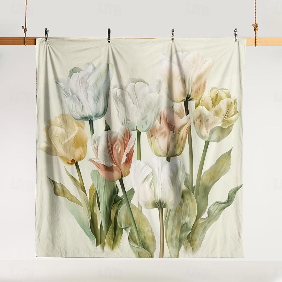 Påslakan i 100 % bomull med blommor i 3-delat set för sommaren mjuk hudvänlig långvarig 2025 - $60.99 –P12