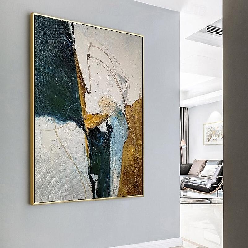 handgemachtes abstraktes minimalistisches Texturfolie-Gold-Ölgemälde auf Leinwand, große Wandkunst, individuelles Folien-Goldgemälde, Goldfoliengemälde, Goldgemälde, Wanddekoration für Wohnzimmer 2025 - $125.99 –P12