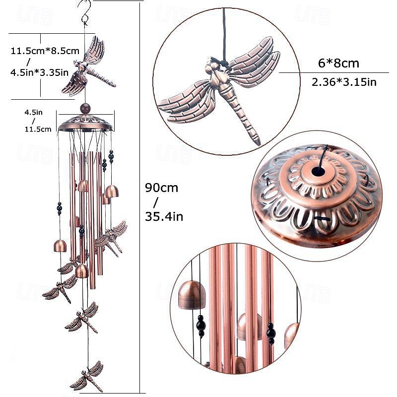 Pure Hand-Made Copper Wind Chimes,Animals Wind Chimes for Outside Clearance Copper Windchimes Outdoors Patio Decor House Warming Gifts Outdoor Wind Chimes Garden Decor for Outside Porch Yard Decoratio 2025 - $27.99 –P7
