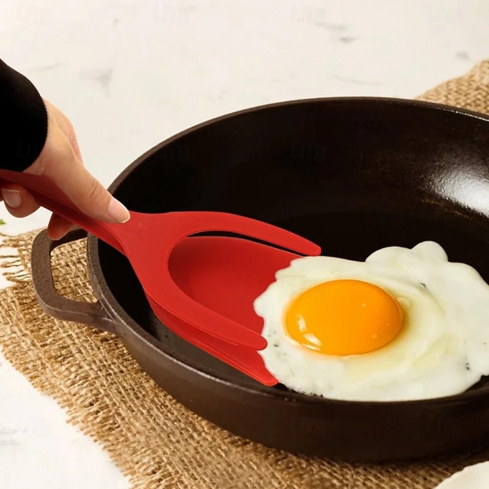 Accessori da cucina multifunzionali 2 in 1 set di gadget da cucina spatola per frittata spatola in silicone da cucina per toast pancake pinze per uova cocina cucina accessori da cucina del 2025 a $11.99 –P8