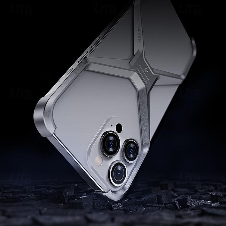 2025年 電話 ケース 用途 iPhone 15 Pro Max iPhone 14 Pro Max iPhone 13 Pro Max バンパーフレーム マットフロスト 耐衝撃 メタル  コレクション – $28.99 –P3