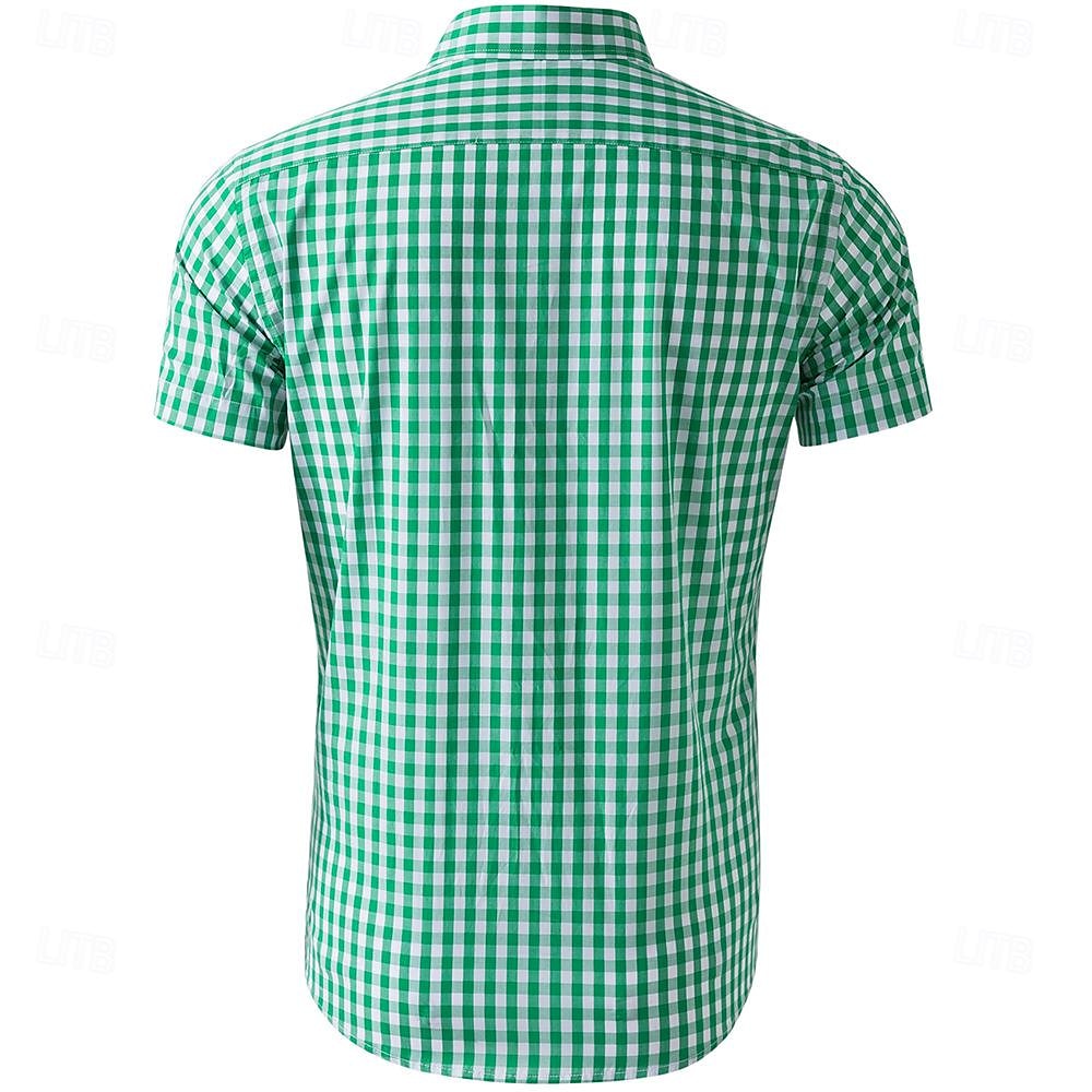 Oktoberfest Camicia Camicia a quadretti Bavarese Tedesco Monaco di Baviera Prati Per uomo Panno in stile tradizionale del 2026 a $29.99 –P18