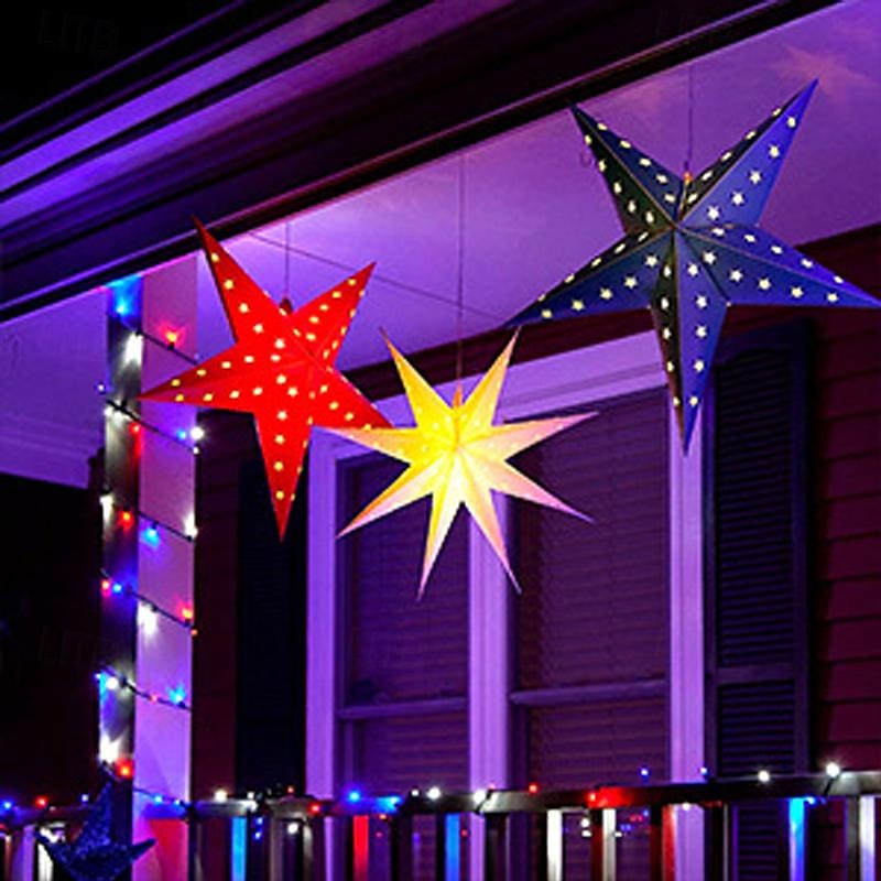 1 PC Patriotic Outdoor Solar String Lights, 22FT~98FT Red White Blue for 4th of July Independence Day 250th Anniversary Memorial Day, Holiday Garden Waterproof Decor Lights 2026 - $13.49 –P9