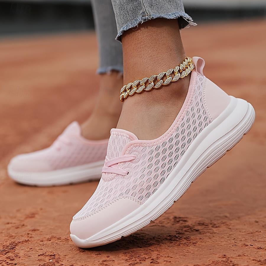 Leichte, atmungsaktive Wanderschuhe für Damen – Slip-On-Mesh-Sneaker zum Laufen und für die Freizeit 2025 - $26.99 –P9