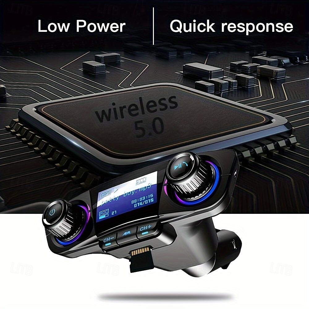 2025年 1 個の車用 MP3 プレーヤー、カードスロット付き、AUX ワイヤレス レシーバー、多機能車用 USB 音楽プレーヤー、ハンズフリー通話、電話充電器、車用ワイヤレス FM トランスミッター、車用アクセサリー、電話アクセサリー、ギフト  コレクション – $28.99 –P5