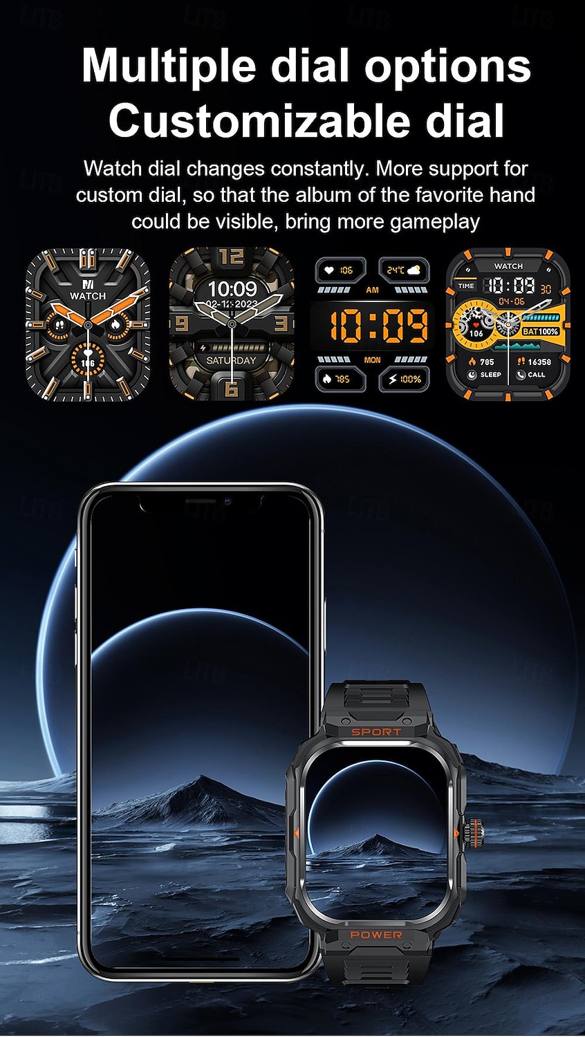 iMosi GT55 Smart Watch 2.01 inch Smartwatch Fitness Running Watch Bluetooth Pedometer Call Reminder Sedentary Reminder Compatible with Android iOS Unisex Long Standby Hands-Free Calls Waterproof IP 67 2026 - $85.99 –P14