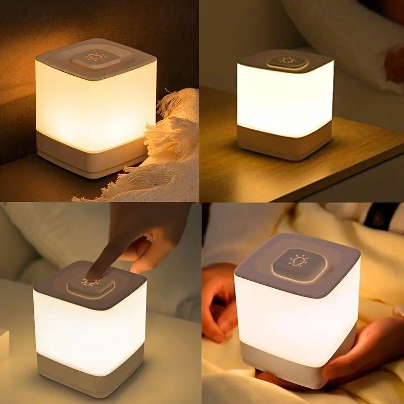 1 lampă de noapte LED reîncărcabilă prin usb, lumină de noapte cu baterie de mare capacitate, lampă moale pentru îngrijirea ochilor pentru alăptaref, ajutor pentru somn, lumină de noapte caldă 2025 - $24.99 –P10