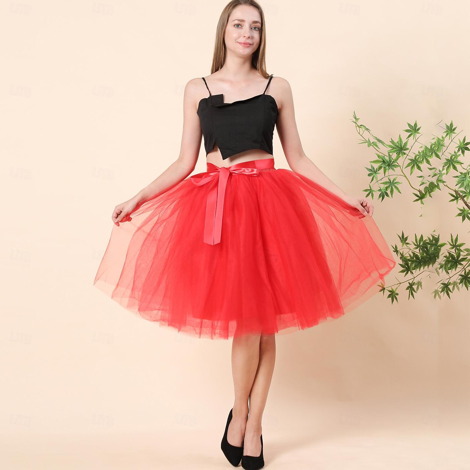 Rétro Vintage Années 1950 Jupe à cerceaux Tutu Sous jupe Déguisement Femmes Mascarade Tenue quotidienne Enterrement de Vie de Jeune Fille Adultes Jupe de 2025 ? $24.99 –P1