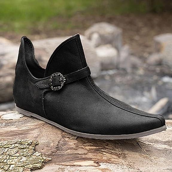 Vintage Medieval Renaissance Shoes Flat Jazz Boots Turn Shoes Pirate Viking Ranger Solid Colored Men's Women's Unisex Celtic Pirate Fantasy Halloween Carnival Masquerade Casual Daily LARP Ren Faire 2025 - $70.99 –P5